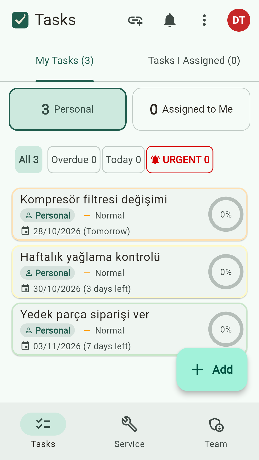 Task list
